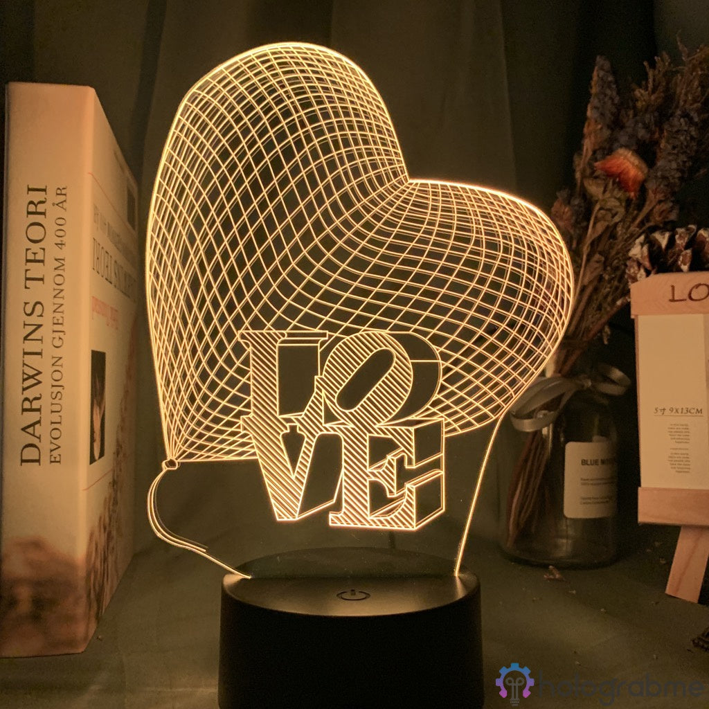 Lampe Acrylique Coeur, LOVE – Rayoluce