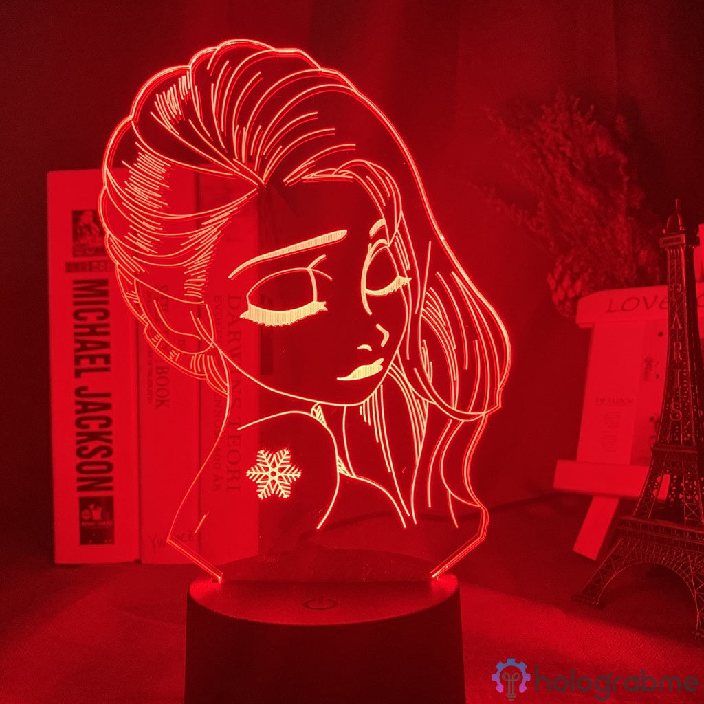 Lampe La Reine Des Neiges multicolore effet 3D - KL-WD20820 - Stesha