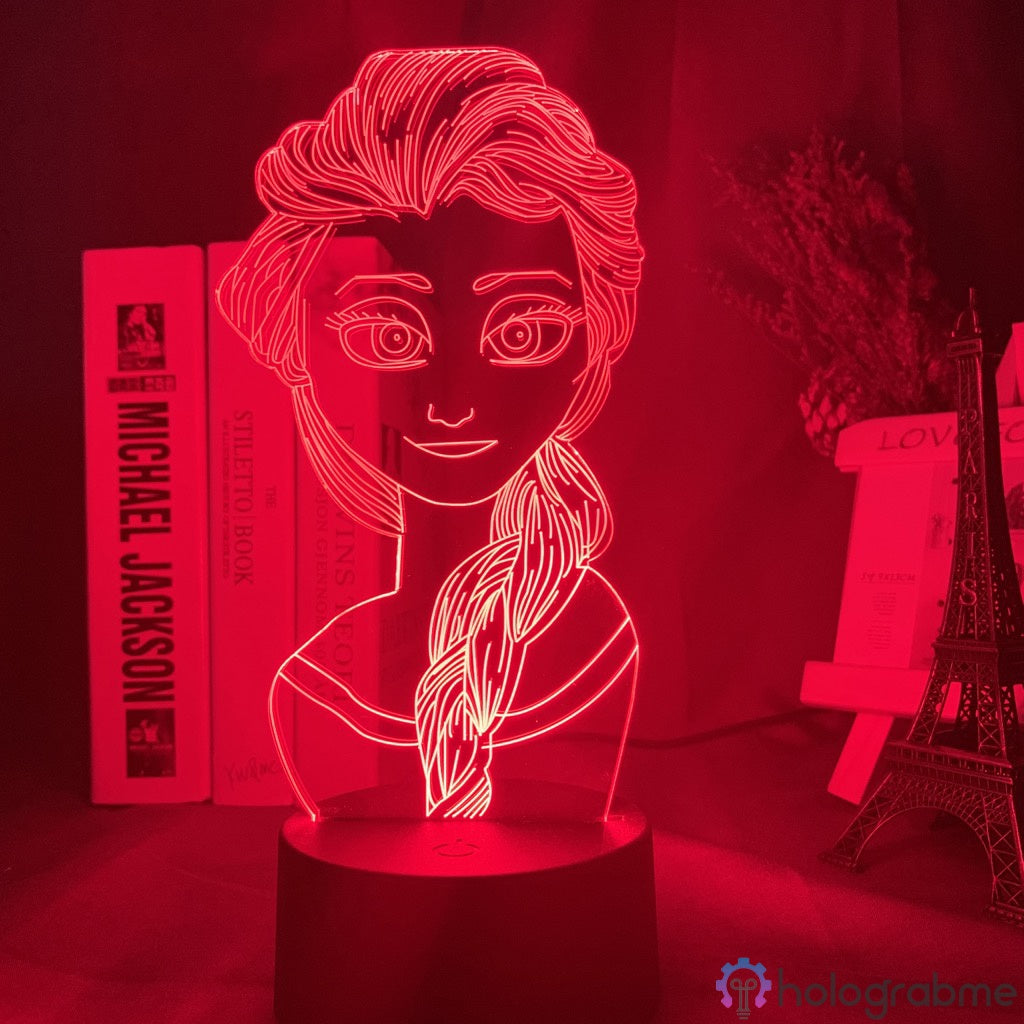 Lampe La Reine Des Neiges multicolore effet 3D - KL-WD20820 - Stesha