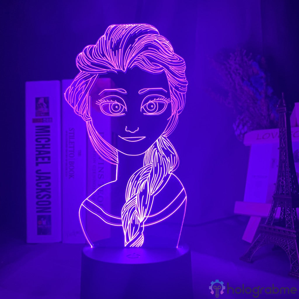 KIDS EUROSWAN SL Lampe 3D La Reine des Neiges II Disney Elsa - WD21656 :  : Luminaires et Éclairage