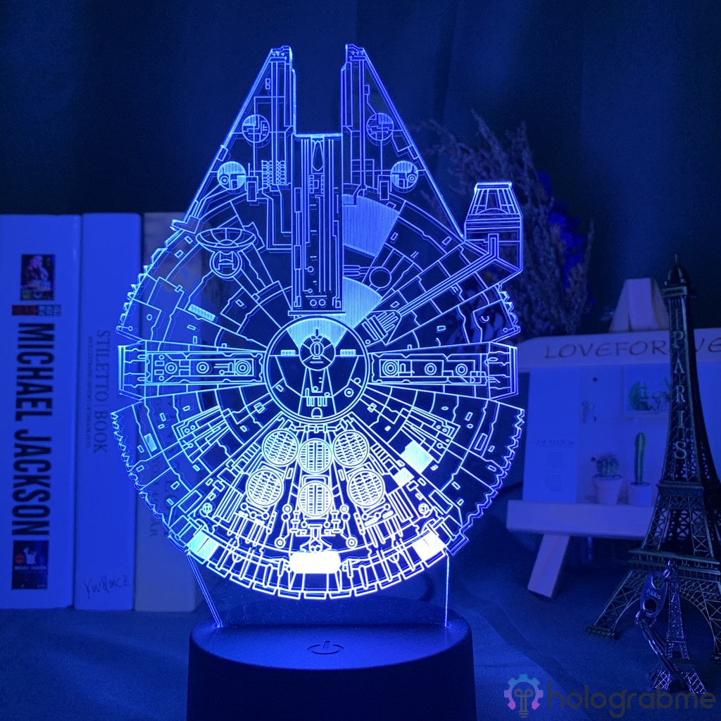 Lampe 3D DEL Faucon Millenium Star Wars – Legends Of Pixel