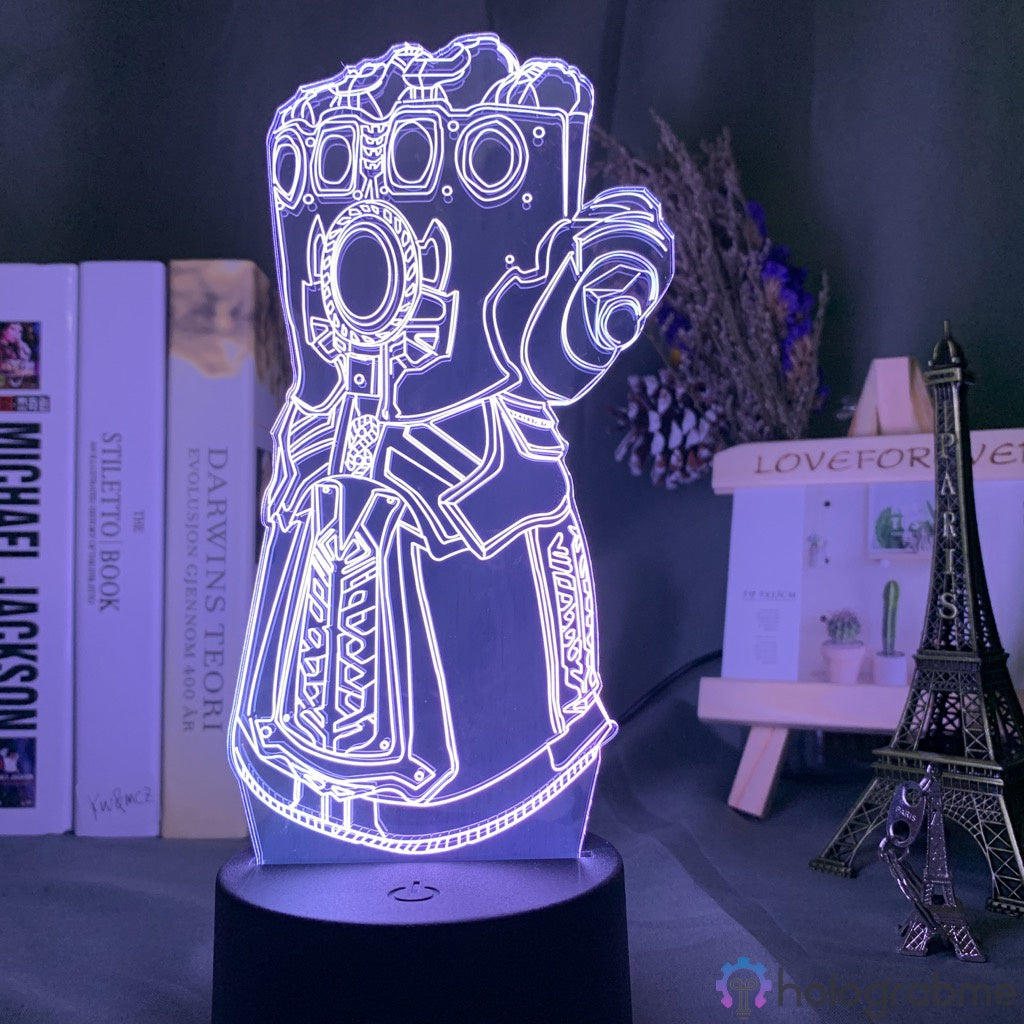 Lampe 3D Marvel du Gant de l'infini de Thanos