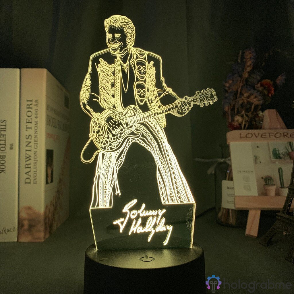 Lampe de chevet Johnny Hallyday Tes Tendres Années - création Lampe de chevet Johnny Hallyday Tes Tendres Années - création