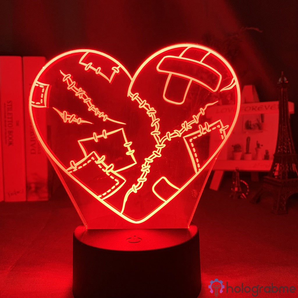 Lampe coeur Love, Slide Design rouge
