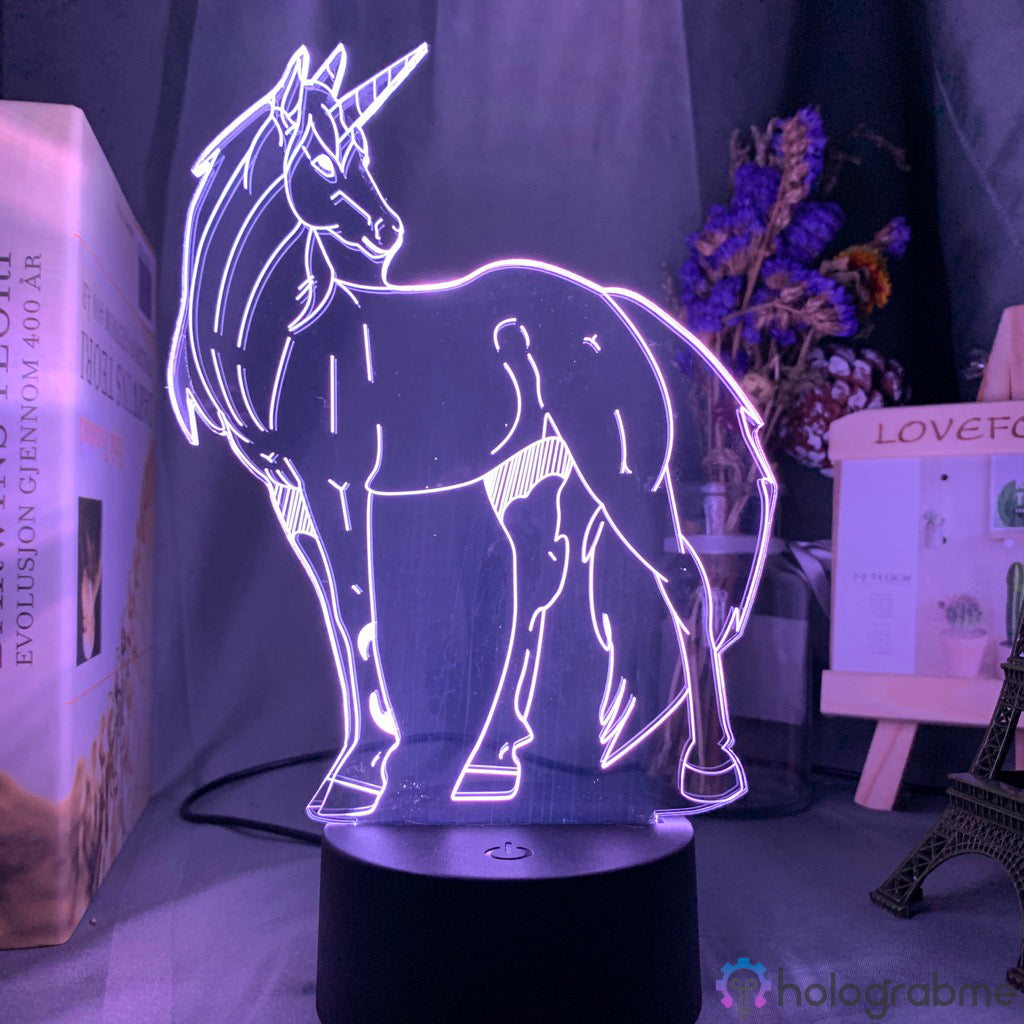 Achat Lampe Licorne 3D - Grand (30cm) en gros