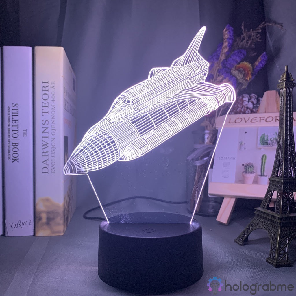 AGEK Lampe à impression 3D, motif fusée, vaisseau spatial