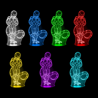 Lampe 3D Dragon Ball Z Freezer Forme Finale 7 couleurs LED rouge vert bleu violet jaune cyan blanc