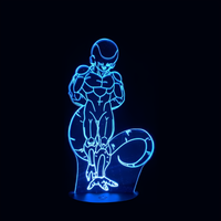 Dragon Ball Z Frieza Final Form Lamp, holographic effect on a black background