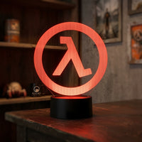 Lampe veilleuse Jeu Vidéo Half Life Logo décoration chambre ambiance LED