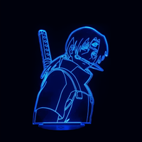 Lampe 3D LED Naruto Itachi Jeune effet holographique fond noir