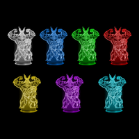 Lampe 3D My Hero Academia All Might 7 couleurs LED rouge vert bleu violet jaune cyan blanc