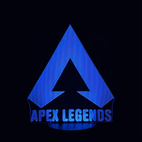 Lampe 3D LED Jeu Vidéo Apex Legends Logo effet holographique fond noir