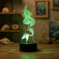 Lampe veilleuse Princesse Disney Ariel décoration chambre ambiance LED