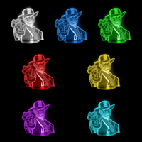 Lampe 3D RDR2 Arthur Morgan 7 couleurs LED rouge vert bleu violet jaune cyan blanc