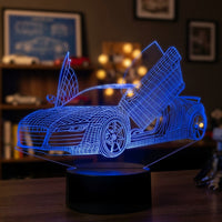 Audi R8 Car Lamp used as a night light, bedroom decor and ambient lighting