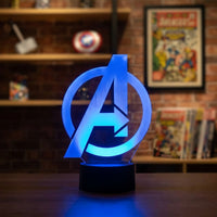 Lampe veilleuse Marvel Avengers Logo décoration chambre ambiance LED