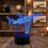 Private Jet Lamp used as a night light, bedroom decor and ambient lighting