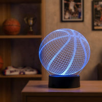Lampe veilleuse Sport Ballon de Basket décoration chambre ambiance LED