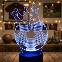 Lampe veilleuse Sport Ballon de Foot Champion décoration chambre ambiance LED