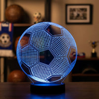 Football Sport Lamp used as a night light, bedroom decor and ambient lighting