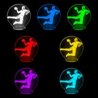 Lampe 3D Sport Ballon de Handball 7 couleurs LED rouge vert bleu violet jaune cyan blanc