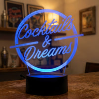 Lampe veilleuse d'Ambiance Bar à Cocktails décoration chambre ambiance LED