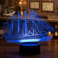 Lampe veilleuse Bateau À Voiles décoration chambre ambiance LED