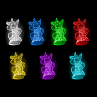 Lampe 3D Dragon Ball Z Beerus 7 couleurs LED rouge vert bleu violet jaune cyan blanc