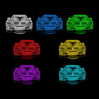 Lampe 3D Voiture BMW 7 couleurs LED rouge vert bleu violet jaune cyan blanc