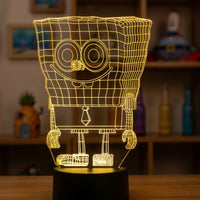 Lampe veilleuse Dessin Animé Bob l'éponge décoration chambre ambiance LED