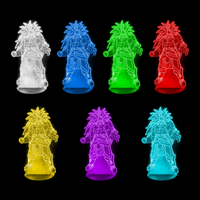 Lampe 3D Dragon Ball Z Broly SSJ3 7 couleurs LED rouge vert bleu violet jaune cyan blanc
