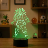 Dragon Ball Z Broly SSJ3 Lamp used as a night light, bedroom decor and ambient lighting