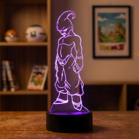 Dragon Ball Z Buu Lamp used as a night light, bedroom decor and ambient lighting