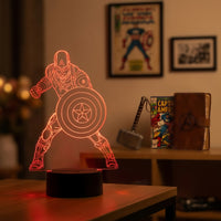 Lampe veilleuse Marvel Captain America décoration chambre ambiance LED
