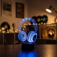 Lampe veilleuse Musique Casque Audio décoration chambre ambiance LED