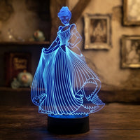 Lampe veilleuse Princesse Disney Cendrillon décoration chambre ambiance LED