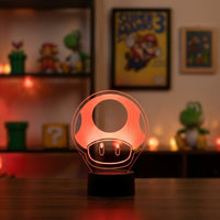 Lampe veilleuse Nintendo Champignon Mario décoration chambre ambiance LED