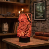 Star Wars Chewbacca Lamp used as a night light, bedroom decor and ambient lighting