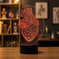 Lampe veilleuse Coeur Le Cœur Géométrique décoration chambre ambiance LED
