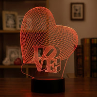 Lampe veilleuse Coeur Love décoration chambre ambiance LED