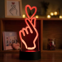 Lampe veilleuse Coeur Le Cœur et sa Main décoration chambre ambiance LED