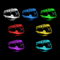 Lampe 3D Voiture Combi VW 7 couleurs LED rouge vert bleu violet jaune cyan blanc