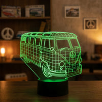Lampe veilleuse Voiture Combi VW Peace and Love décoration chambre ambiance LED