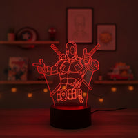 Lampe veilleuse Marvel Deadpool décoration chambre ambiance LED