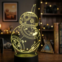 Lampe veilleuse Star Wars BB-8 décoration chambre ambiance LED