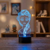 Lampe veilleuse Princesse Disney Elsa la Reine des neiges décoration chambre ambiance LED