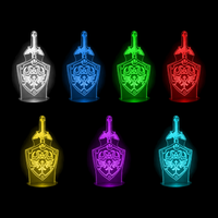 Lampe 3D Zelda Epée de Link 7 couleurs LED rouge vert bleu violet jaune cyan blanc