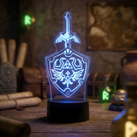 Lampe veilleuse Zelda Epée de Link décoration chambre ambiance LED