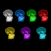 Attack on Titan Eren Yeager Lamp, 7 LED colours: red, green, blue, purple, yellow, cyan, white