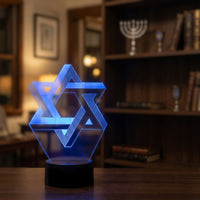 Lampe veilleuse Juive Étoile de David décoration chambre ambiance LED